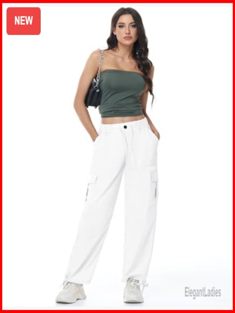 Lightweight Cargo Joggers with Drawstring Waist, Quick-Dry Nylon Pants - Picture 3 of 7